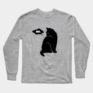 Realistic Cat Says No Long Sleeve T-Shirt